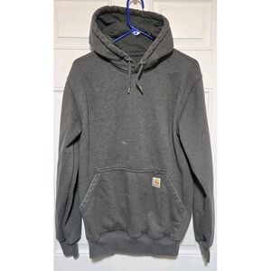 Carhartt Hoodie Size Small Original Fit Dark Gray Pullover Distressed Workwear